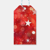 Elegantes Rot-Weiß-Foto Geschenkanhänger (Rückseite)