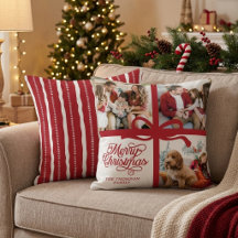Elegantes Rot-Weiß-Frohe-Weihnachten-Familienfoto