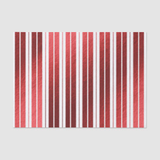 Elegantes Rot-Weiß-Metallisches Bonbon-Gestreift Seidenpapier