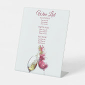 Elegantes Rot-Weiß-Tanzmenü Sockelschild (Vorderseite)