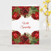 Elegantes Rote Rose Blumenrahmen-Beileid Karte (Gelbe Blume)