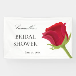 Elegantes Rote Rose Brautparty Banner