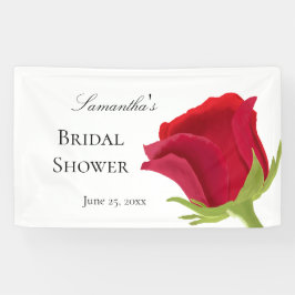 Elegantes Rote Rose Brautparty Banner