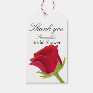 Elegantes Rote Rose Brautparty Geschenkanhänger