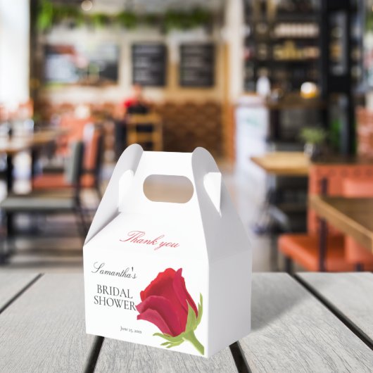 Elegantes Rote Rose Brautparty Geschenkschachtel
