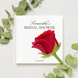 Elegantes Rote Rose Brautparty Notizblock