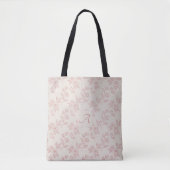 Elegantes Rote Rose Paper Chintz Monogram Tasche (Vorderseite)