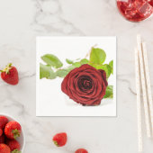 Elegantes Rote Rose Paper Napkin Serviette (Beispiel)