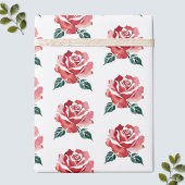 Elegantes Rote Rose Wrapping Paper Geschenkpapier