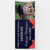 Elegantes Rote Rosen Foto "I belived I Konsume" Un Banner (Vertikal)