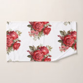 Elegantes Rote Rosen Handtuch Set (Handtuch)