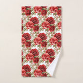 Elegantes Rote Rosen Handtuch Set (Handtuch)