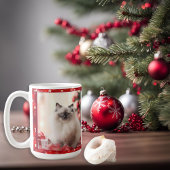 Elegantes Rote Sterne Foto Kaffeetasse