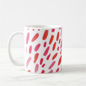 🔴 elegantes rotes abstraktes Muster 🎨 Kaffeetasse (Links)