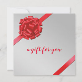 Elegantes rotes Band mit Bow-Geschenkgutschein
