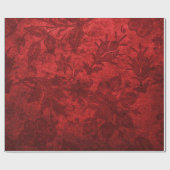 Elegantes rotes, blaues Damastenmuster Geschenkpapier (Flach)