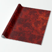Elegantes rotes, blaues Damastenmuster Geschenkpapier (Ungerollt)