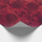 Elegantes rotes, blaues Damastenmuster Geschenkpapier (Ecke)