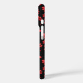 Elegantes rotes Blume-Muster Case-Mate iPhone Hülle (Rückseite / Links)