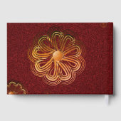 Elegantes rotes Blumen-Gästebuch Gästebuch (Rückseite)