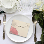 Elegantes Rotes Blumenmohnchen auf Cremes Couple F All In One Einladung