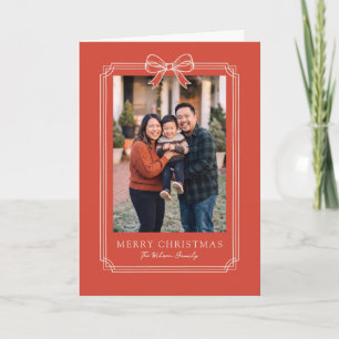 Elegantes rotes Bogen-Design Frohe Weihnachten Fot