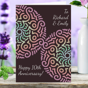 Elegantes rotes Boho-Mandala-Hochzeitsjubiläum Karte