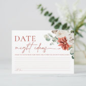 Elegantes Rotes Brautparty Begleitkarte (Stehend Vorderseite)