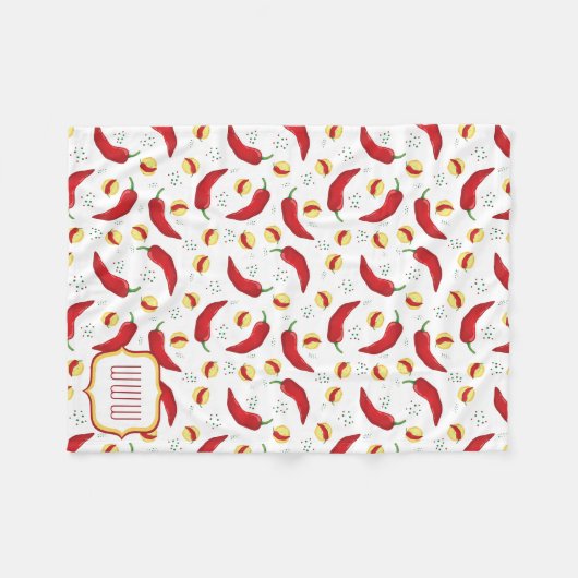 Elegantes rotes Chile-Muster Fleecedecke (Vorderseite (Horizontal))