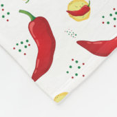 Elegantes rotes Chile-Muster Fleecedecke (Ecke)