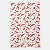 Elegantes rotes Chile-Muster Geschirrtuch (Vertikal)