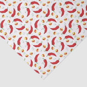 Elegantes rotes Chile-Muster Seidenpapier (Ausschnitt)