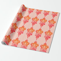 Elegantes rotes Damask Barockpapier