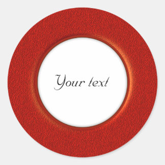 Elegantes rotes Design Runder Aufkleber