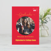 Elegantes Rotes Foto Spanisch Ankündigung (Stehend Vorderseite)