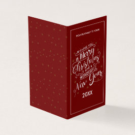 Elegantes Rotes Frohe Weihnachten & Glückliches Ne