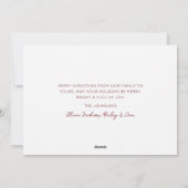 Elegantes rotes Frohe Weihnachten Script (Rückseite)