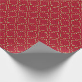 Elegantes rotes Geschenkpapier  (Ecke)