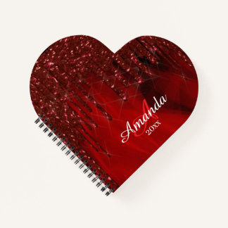 Elegantes rotes glitzerndes Design Notizblock