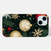Elegantes Rotes Gold Festivals Weihnachten Case-Mate iPhone Hülle (Rückseite (Horizontal))