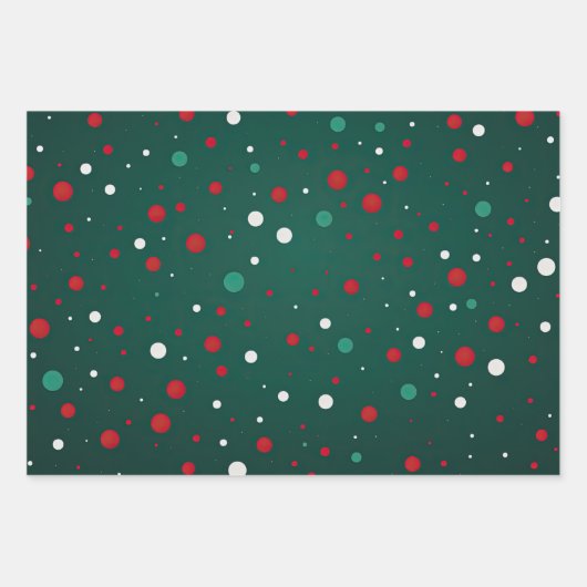 Elegantes Rotes Gold und grüner Luxus kühl Geschenkpapier Set (Vorderseite 2)