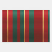 Elegantes Rotes Gold und grüner Luxus kühl Geschenkpapier Set (Vorderseite)