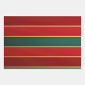 Elegantes Rotes Gold und grüner Luxus kühl Geschenkpapier Set (Vorderseite 3)