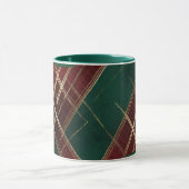 Elegantes Rotes Grün Kariert Tasse (Zentrum)