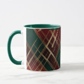 Elegantes Rotes Grün Kariert Tasse (Links)