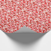 Elegantes rotes Herz-Muster Geschenkpapier (Ecke)