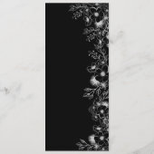 Elegantes Rotes Hochzeitmenü Menükarte (Rückseite)