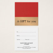 Elegantes Rotes Imitat Gold Bold Salon (Vorne & Hinten)