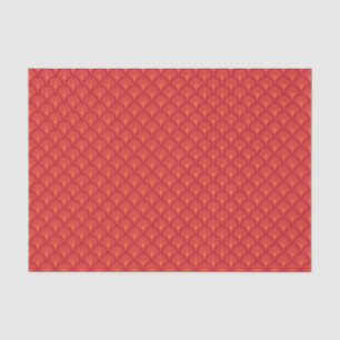 Elegantes rotes japanisches Scales-Muster Seidenpapier