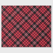Elegantes rotes Karomuster Geschenkpapier (Flach)